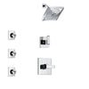 Delta Arzo Chrome Finish Shower System with Control Handle, 3-Setting Diverter, Showerhead, and 3 Body Sprays SS14868