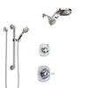 Delta Addison Chrome Finish Shower System with Control Handle, 3-Setting Diverter, Dual Showerhead, and Hand Shower with Grab Bar SS14927