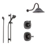 Delta Addison Venetian Bronze Shower System with Normal Shower Handle, 3-setting Diverter, Large Rain Showerhead, and Handheld Shower SS149281RB