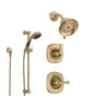 Delta Addison Champagne Bronze Shower System with Normal Shower Handle, 3-setting Diverter, Shower Head, and Hand Shower Spray SS149284CZ