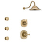 Delta Addison Champagne Bronze Finish Shower System with Control Handle, 3-Setting Diverter, Showerhead, and 3 Body Sprays SS1492CZ1