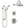 Delta Addison Stainless Steel Finish Shower System with Control Handle, 3-Setting Diverter, Showerhead, and Hand Shower with Slidebar SS1492SS1