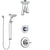 Delta Linden Chrome Finish Shower System with Control Handle, 3-Setting Diverter, Ceiling Mount Showerhead, & Temp2O Hand Shower with Slidebar SS14938