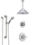 Delta Linden Chrome Finish Shower System with Control Handle, 3-Setting Diverter, Ceiling Mount Showerhead, and Hand Shower with Grab Bar SS14942