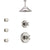 Delta Cassidy Polished Nickel Finish Shower System with Control Handle, 3-Setting Diverter, Ceiling Mount Showerhead, and 3 Body Sprays SS14971PN4