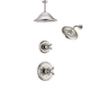 Delta Cassidy Polished Nickel Finish Shower System with Control Handle, 3-Setting Diverter, Showerhead, and Ceiling Mount Showerhead SS14971PN7