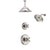 Delta Cassidy Polished Nickel Finish Shower System with Control Handle, 3-Setting Diverter, Showerhead, and Ceiling Mount Showerhead SS14971PN7