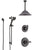 Delta Cassidy Venetian Bronze Shower System with Control Handle, Diverter, Ceiling Mount Showerhead, and Hand Shower with Slidebar SS14971RB7