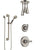 Delta Cassidy Stainless Steel Finish Shower System with Control Handle, Diverter, Ceiling Mount Showerhead, and Hand Shower with Grab Bar SS14971SS8