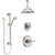 Delta Cassidy Polished Nickel Shower System with Control Handle, Diverter, Ceiling Mount Showerhead, and Hand Shower with Slidebar SS14972PN3