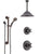 Delta Cassidy Venetian Bronze Shower System with Control Handle, Diverter, Ceiling Mount Showerhead, and Hand Shower with Grab Bar SS14972RB8