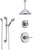 Delta Cassidy Chrome Finish Shower System with Control Handle, 3-Setting Diverter, Ceiling Mount Showerhead, and Hand Shower with Grab Bar SS149735