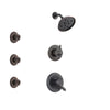 Delta Lahara Venetian Bronze Finish Shower System with Dual Control Handle, 3-Setting Diverter, Showerhead, and 3 Body Sprays SS17238RB2