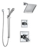 Delta Dryden Chrome Finish Shower System with Dual Control Handle, 3-Setting Diverter, Showerhead, and Hand Shower with Slidebar SS1725116