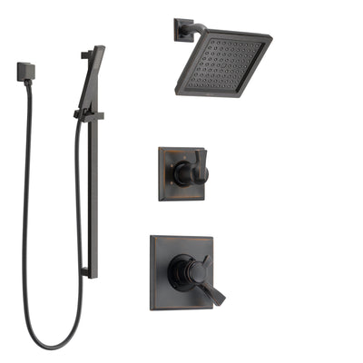 Delta Dryden Venetian Bronze Finish Shower System with Dual Control Handle, 3-Setting Diverter, Showerhead, and Hand Shower with Slidebar SS172511RB4