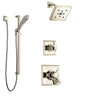 Delta Dryden Polished Nickel Finish Shower System with Dual Control Handle, 3-Setting Diverter, Showerhead, and Hand Shower with Slidebar SS172512PN3