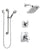 Delta Tesla Chrome Finish Shower System with Dual Control Handle, 3-Setting Diverter, Showerhead, and Hand Shower with Grab Bar SS172523