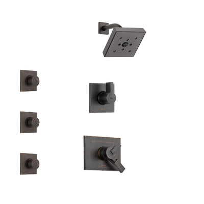 Delta Vero Venetian Bronze Finish Shower System with Dual Control Handle, 3-Setting Diverter, Showerhead, and 3 Body Sprays SS172532RB2