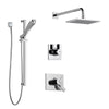 Delta Vero Chrome Finish Shower System with Dual Control Handle, 3-Setting Diverter, Showerhead, and Hand Shower with Slidebar SS1725334