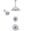 Delta Victorian Chrome Finish Shower System with Dual Control Handle, 3-Setting Diverter, Showerhead, and Ceiling Mount Showerhead SS1725515