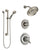 Delta Victorian Stainless Steel Finish Shower System with Dual Control Handle, Diverter, Showerhead, and Hand Shower with Grab Bar SS172552SS3