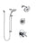 Delta Trinsic Chrome Finish Shower System with Dual Control Handle, 3-Setting Diverter, Showerhead, and Temp2O Hand Shower with Slidebar SS1725914