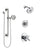 Delta Trinsic Chrome Finish Shower System with Dual Control Handle, 3-Setting Diverter, Showerhead, and Hand Shower with Grab Bar SS1725915