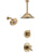 Delta Trinsic Champagne Bronze Finish Shower System with Dual Control Handle, 3-Setting Diverter, Showerhead, and Ceiling Mount Showerhead SS17259CZ4