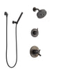 Delta Trinsic Venetian Bronze Shower System with Dual Control Handle, 3-Setting Diverter, Showerhead, and Hand Shower with Wall Bracket SS17259RB5