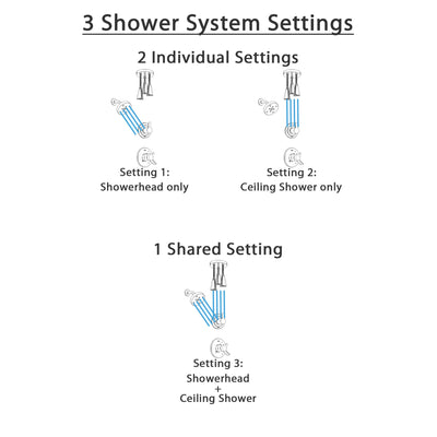 Delta Compel Stainless Steel Finish Shower System with Dual Control Handle, 3-Setting Diverter, Showerhead, and Ceiling Mount Showerhead SS17261SS6