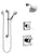 Delta Ashlyn Chrome Finish Shower System with Dual Control Handle, 3-Setting Diverter, Showerhead, and Hand Shower with Grab Bar SS172645