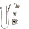 Delta Ashlyn Stainless Steel Finish Shower System with Dual Control Handle, 3-Setting Diverter, Showerhead, and Hand Shower with Slidebar SS17264SS5