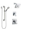 Delta Ara Chrome Finish Shower System with Dual Control Handle, 3-Setting Diverter, Showerhead, and Hand Shower with Grab Bar SS172673