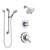 Delta Linden Chrome Finish Shower System with Dual Control Handle, 3-Setting Diverter, Showerhead, and Hand Shower with Grab Bar SS172934