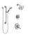 Delta Linden Chrome Finish Shower System with Dual Control Handle, 3-Setting Diverter, Showerhead, and Hand Shower with Grab Bar SS172944