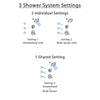 Delta Cassidy Chrome Finish Shower System with Dual Control Handle, 3-Setting Diverter, Showerhead, and 3 Body Sprays SS172971