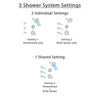 Delta Cassidy Stainless Steel Finish Shower System with Dual Control Handle, 3-Setting Diverter, Showerhead, and 3 Body Sprays SS17297SS1