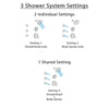 Delta Cassidy Stainless Steel Finish Shower System with Dual Control Handle, 3-Setting Diverter, Showerhead, and 3 Body Sprays SS17297SS2