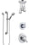 Delta Lahara Chrome Finish Shower System with Dual Control Handle, 3-Setting Diverter, Ceiling Mount Showerhead, and Hand Shower with Grab Bar SS17384