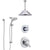 Delta Lahara Chrome Finish Shower System with Dual Control, 3-Setting Diverter, Ceiling Mount Showerhead, and Temp2O Hand Shower with Slidebar SS17386