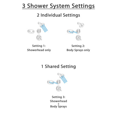 Delta Lahara Stainless Steel Shower System with Dual Control Shower Handle, 3-setting Diverter, Modern Round Showerhead, and Dual Body Spray Plate SS173884SS