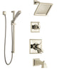 Delta Dryden Polished Nickel Tub and Shower System with Dual Control Handle, 3-Setting Diverter, Showerhead, and Hand Shower with Slidebar SS17451PN3