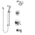 Delta Trinsic Chrome Finish Tub and Shower System with Dual Control Handle, 3-Setting Diverter, Showerhead, and Hand Shower with Slidebar SS174596