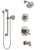 Delta Trinsic Stainless Steel Finish Tub and Shower System with Dual Control Handle, Diverter, Showerhead, and Hand Shower with Grab Bar SS17459SS6