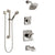 Delta Ashlyn Stainless Steel Finish Tub and Shower System with Dual Control Handle, Diverter, Showerhead, and Hand Shower with Grab Bar SS17464SS3