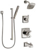 Delta Ashlyn Stainless Steel Finish Tub and Shower System with Dual Control Handle, Diverter, Showerhead, and Hand Shower with Slidebar SS17464SS5