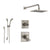 Delta Dryden Stainless Steel Shower System with Dual Control Shower Handle, 3-setting Diverter, Modern Square Rain Showerhead, and Handheld Shower SS175183SS