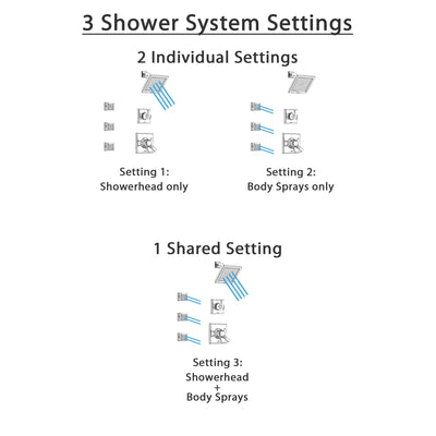 Delta Dryden Polished Nickel Finish Shower System with Dual Control Handle, 3-Setting Diverter, Showerhead, and 3 Body Sprays SS1751PN1