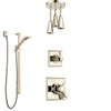 Delta Dryden Polished Nickel Shower System with Dual Control Handle, Diverter, Ceiling Mount Showerhead, and Hand Shower with Slidebar SS1751PN7