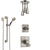 Delta Dryden Dual Control Handle Stainless Steel Finish Shower System, Diverter, Ceiling Mount Showerhead, and Hand Shower with Grab Bar SS1751SS3